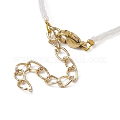 Evil Eye Lampwork & Glass Seed Beaded Bracelet with Real 18K Gold Plated 304 Stainless Steel Clasps&nbsp;BJEW-JB09998-05