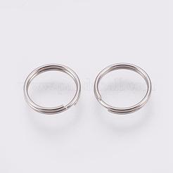 Tarnish Resistant 304 Stainless Steel Split Rings&nbsp;STAS-E010-8x0.6mm-2