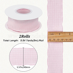 2 Rolls Polyester Ruffled Ribbon for Sewing Decoration&nbsp;OCOR-CY0003-18C