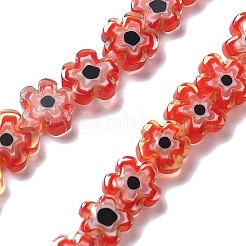Handmade Millefiori Lampwork Beads Strands&nbsp;LAMP-F035-09