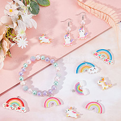 36Pcs 18 Styles Opaque Resin Pendants&nbsp;RESI-SC0002-40