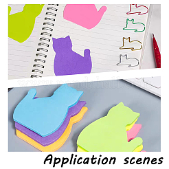 Cat Shape 12 Books 12 Style Memo Notepads&nbsp;AJEW-OC0004-07