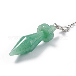 Mixed Natural & Synthetic Gemstone Pointed Dowsing Pendulums&nbsp;AJEW-B020-05P