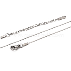 12Pcs 304 Stainless Steel Serpentine Chain Necklaces for Men Women&nbsp;NJEW-H093-19P-02