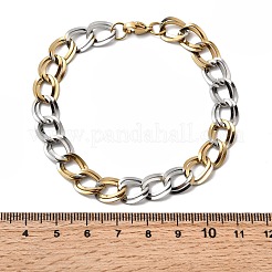 304 Stainless Steel Cuban Link Chain Bracelets for Women&nbsp;LS-BJEW-D377-01C