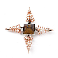 Rose Gold Brass Spritual Energy Generator&nbsp;DJEW-P003-01RG-06