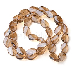 Transparent Electroplate Glass Beads Strands&nbsp;EGLA-C001-PL02