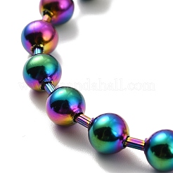 Ion Plating(IP) 304 Stainless Steel Ball Chain Brascelet with Connecter Clasp for Women&nbsp;STAS-D181-04M