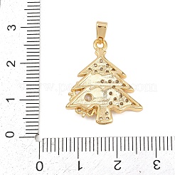 Brass Micro Pave Cubic Zirconia Pendants&nbsp;KK-I385-01G