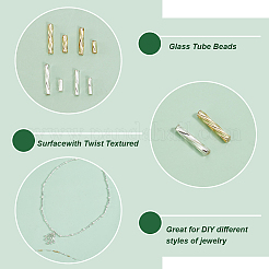 1600Pcs 8 Style Glass Twisted Bugle Beads&nbsp;SEED-PH0002-10