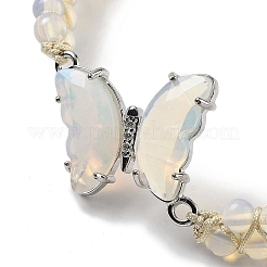 Opalite Braided Round Bead Bracelets&nbsp;BJEW-K251-06J