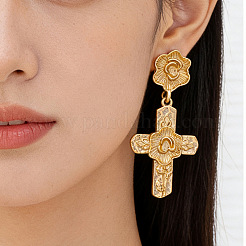 Vintage Zinc Alloy Dangle Stud Earrings&nbsp;WG8746B-01