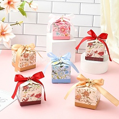 20Pcs Floral Printed Cardboard Gift Boxes&nbsp;CON-YW0001-93A