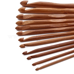 12Pcs Carbonized Bamboo Knitting Needles&nbsp;PW-WG37861-01