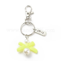 ABS Plastic Imitation Pearl  Beads and Acrylic Keychain&nbsp;KEYC-JKC00353