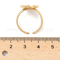 304 Stainless Steel Cuff Rings Components&nbsp;STAS-Z138-02G-01