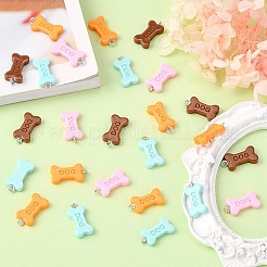 40Pcs 4 Colors Opaque Resin Pendants&nbsp;RESI-CJ0002-29