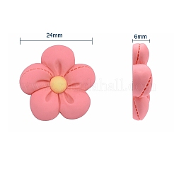 35Pcs 7 Colors Resin Frosted Cabochons&nbsp;CRES-CJ0001-24