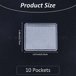 10 Pockets Frosted PVC Necklace Chain Adhesive Pouches&nbsp;CON-WH0088-89