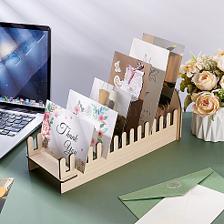 Hollow Bowknot Wooden Display Stands for Cards Holder&nbsp;ODIS-WH0031-03