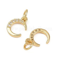 Brass Micro Pave Cubic Zirconia Pendants&nbsp;KK-R230-01G