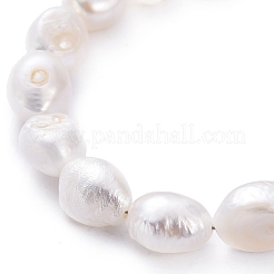 Natural Baroque Pearl Keshi Pearl Beaded Bracelets&nbsp;BJEW-JB05262