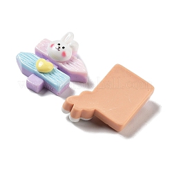 Rabbit Theme Opaque Resin Cabochons&nbsp;RESI-G084-10