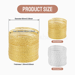 2Pcs 2 Colors Textured Iron Memory Beading Wire for Wire Wrap DIY Jewelry Making&nbsp;MW-TA0001-06C