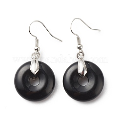 Gemstone Donut Dangle Earrings&nbsp;EJEW-G300-01P