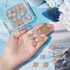 40Pcs 2 Styles Alloy Crystal Rhinestone Connector Charms&nbsp;FIND-SC0025-27