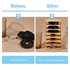 Bamboo Rattan Food Storage Stands&nbsp;AJEW-WH0534-52