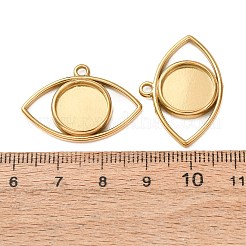 304 Stainless Steel Pendant Cabochon Settings&nbsp;SA-CBAAFB7-04G
