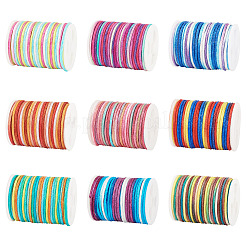 9 Rolls 9 Colors Segment Dyed Polyester Thread&nbsp;NWIR-TA0001-37A