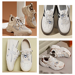 20Pcs Alloy & 316 Stainless Steel Shoes Charms and Alloy Brooches and Glitter Polyester Cord Shoelace Sets&nbsp;SJEW-JOY00001