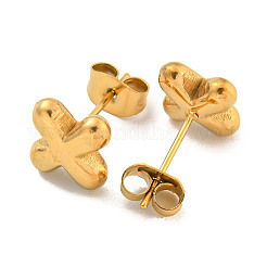 Chunk Letter 304 Stainless Steel Stud Earrings for Women&nbsp;EJEW-G386-01X-G