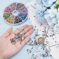 80G 8 Colors Glass Bugle Beads&nbsp;GLAA-PH0003-71