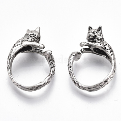 Adjustable Tibetan Style Alloy Cuff Rings&nbsp;RJEW-T009-12AS