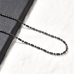2MM 201 Stainless Steel Column Ball Chain Necklaces&nbsp;NJEW-C097-01B