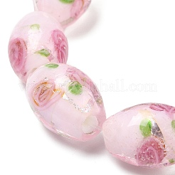 Handmade Silver Foil Lampwork Beads&nbsp;LAMP-J089-I03