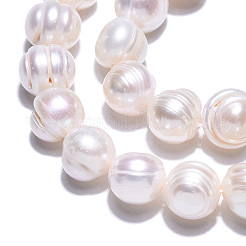 Natural Cultured Freshwater Pearl Beads Strands&nbsp;PEAR-N013-10F
