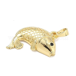 Brass Micro Pave Cubic Zirconia Pendants&nbsp;KK-K417-13B-G