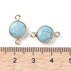 Synthetic Turquoise Connector Charms&nbsp;G-C102-09A-G