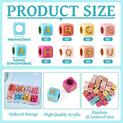 48G 8 Colors Opaque Acrylic Beads&nbsp;OACR-TA0003-51