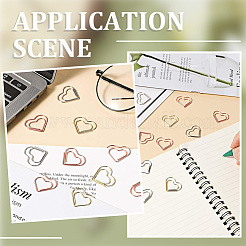 100Pcs Heart Shape Iron Paper Clips&nbsp;TOOL-WH20002-03A-P