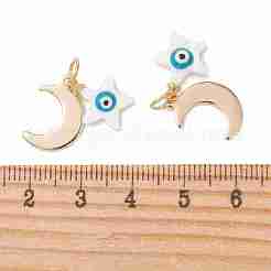 Stainless Steel & Natural Shell Pendants&nbsp;PALLOY-JF05891