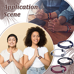 8Pcs 4 Colors Braided Rope Polyester Cord Bracelets&nbsp;BJEW-UN0001-55