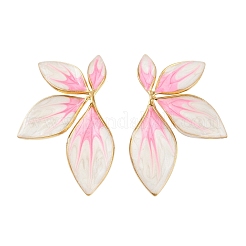 304 Stainless Steel Leaf Stud Earrings&nbsp;EJEW-V014-01G-01