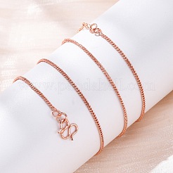 1.2MM Brass Twisted Chain Necklaces&nbsp;NJEW-D302-64RG