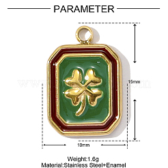 304 Stainless Steel Enamel Charms&nbsp;STAS-OY001-94G