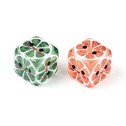 Printed Transparent Acrylic Beads&nbsp;TACR-T028-75M